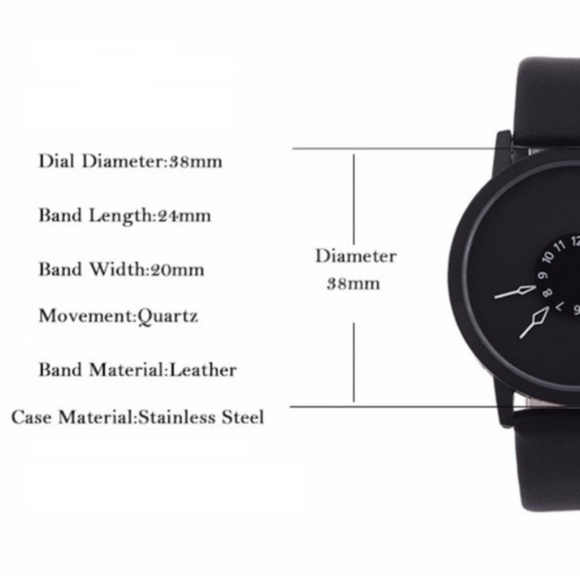 ❤️NEW❤️ Unisex Creative Leather Strap Quartz Watch - Picture 2 of 5